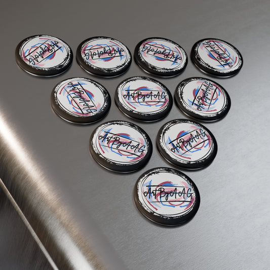 Art By AAG Button Magnet Round (1 & 10 pcs)