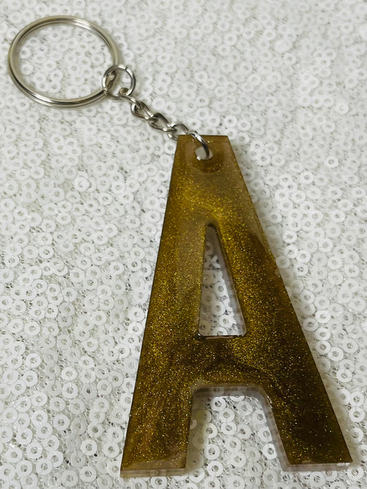 Alphabet Keychains: Gold